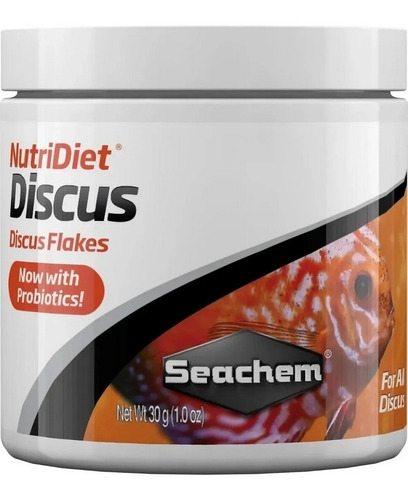 Ração Nutridiet Discus Flakes Probiotics 30g Seachem