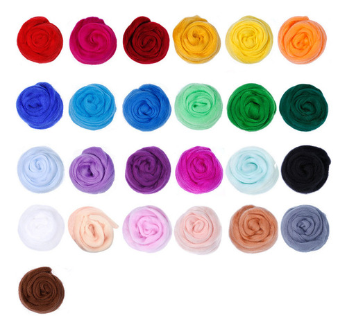 Herramientas De Costura De Fieltro De Bricolaje De 25 Colore