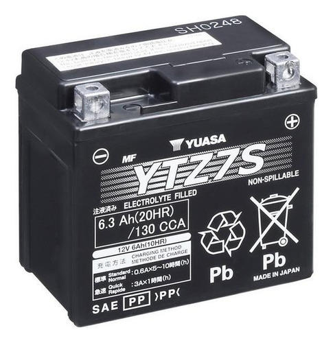 Bateria Yuasa Yamaha R1 R6 R7 Cbr1000 Dr250 Klxr450 Yt7s