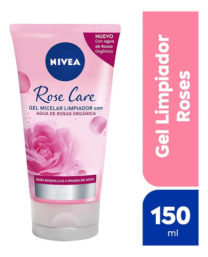 Nivea Gel Micelar Rose Care Con Agua De Rosas 150ml Todo Tipo De Piel Día/noche
