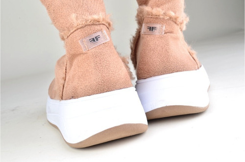 Imagen 6 de 6 de Botas De Corderito Abrigadas De Mujer Gamuza Kaila - Ferraro