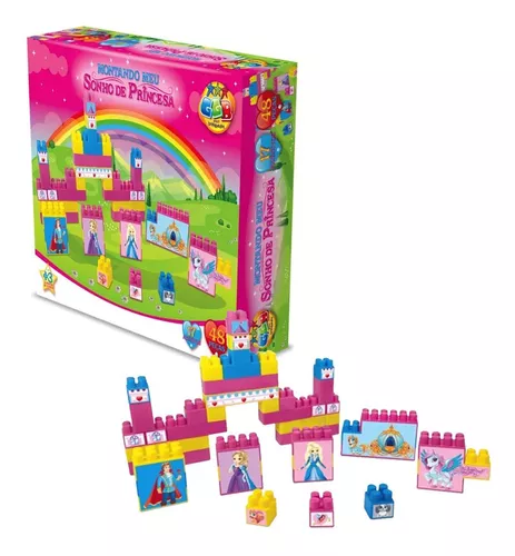 Jogo Monta E Desmonta Sonho De Princesa 48 Peças 17 Adesivos Presente  Interativo 360 GGB - Brinquedos de Montar e Desmontar - Magazine Luiza