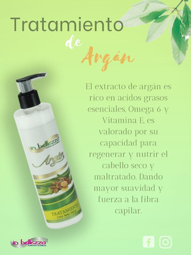 Kit 2 Tratamiento Con Extracto De Aceite De Argan Inbellezza