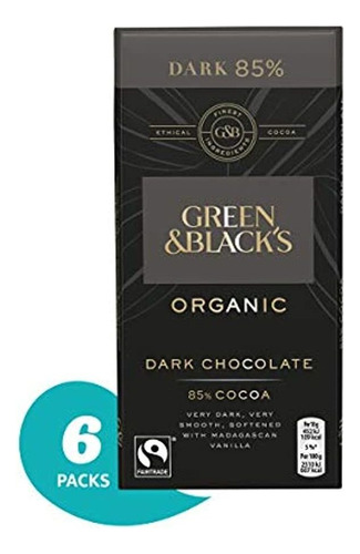 Chocolate Negro Orgánico Verde Y Negro