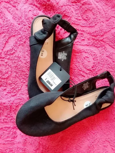 Flats Zapatos Niña #22 Nuevos Negros Liquidacion!! |