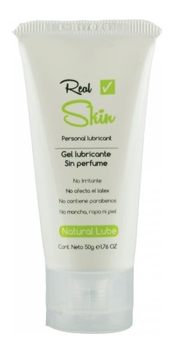 Lubricante Intimo Real Skin Natural Lube, Neutro, 50 Gr