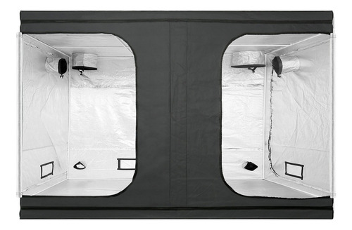 Carpa De Cultivo Armario Indoor Invernadero Green Film Autocultivo 300x150x200 Grow Color Negro Interior Tela Mylar Reflectante Cultivar Plantas Flores