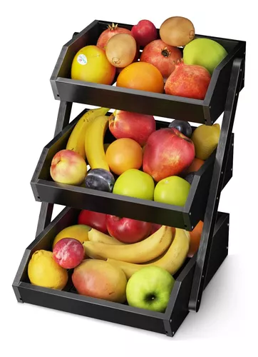 Frutero grande para encimera de cocina, cesta de frutas para cocina,  almacenamiento de frutas y verduras, soporte de frutas, cesta de productos