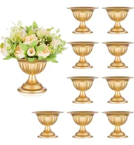 Comprar Sziqiqi Jarrones De Urna De Metal Dorado Para Flores '10 De