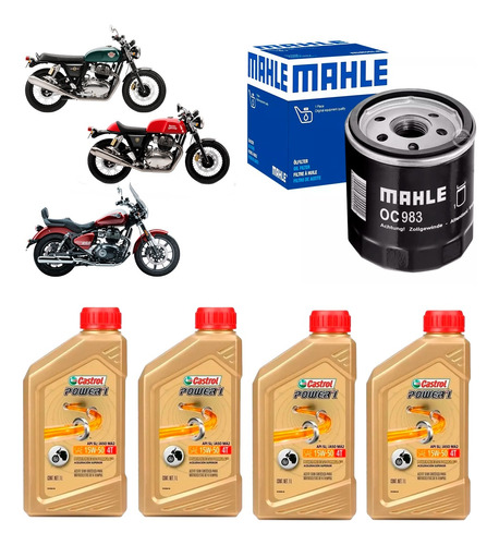 Kit Service Royal Enfield Meteor 650 Filtro + Castrol Sia++