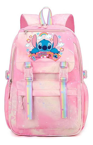 Cartoon Stitch Estudiantes, Mochila Escolar Junior