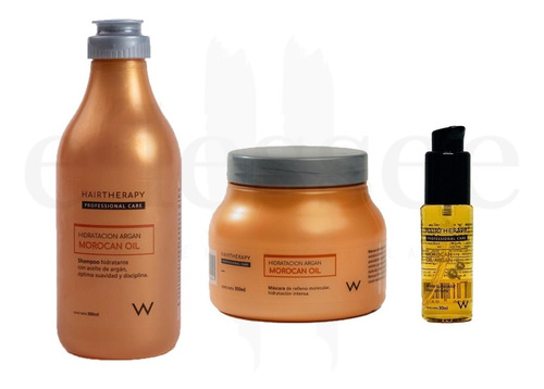 Shampoo Máscara + Serum Free Morocon Oil 300ml Hair Therapy 