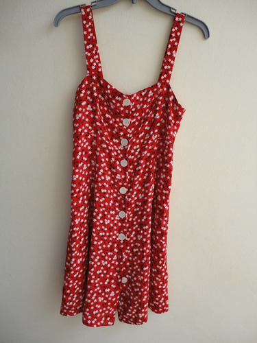 Imagen 6 de 7 de Vestido Rojo Tiras Talla Xs Alaniz Paris