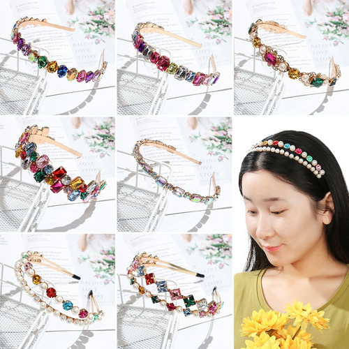 Diadema De Perlas Que Envuelve La Cabeza, Diadema Con Diaman