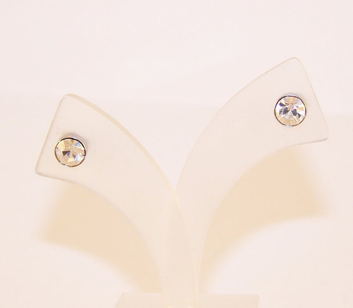 Imagen 2 de 7 de Aros Susanos Acero Quirúrgico Con Cubic Zircon 6mm