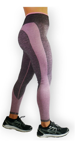 Calzas Deportivas Mujer Pink Leggings Gym Violet