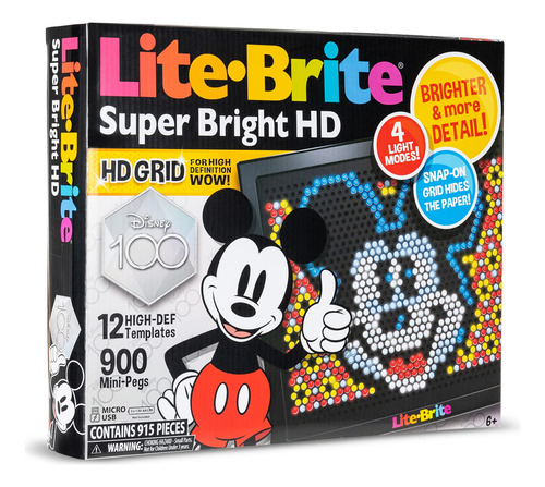 Lite-brite Disney Super Bright Alta Definicion,100 Años De