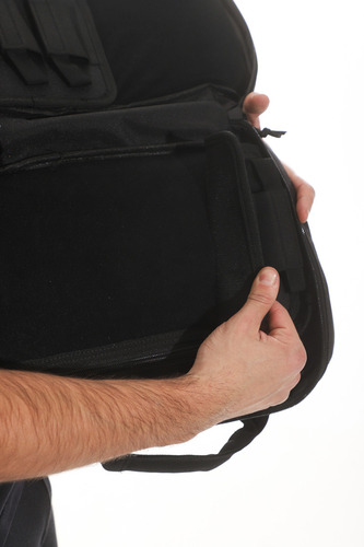 Bolso Táctico Reforzado Porta Pistolas Con Organizador Color Negro