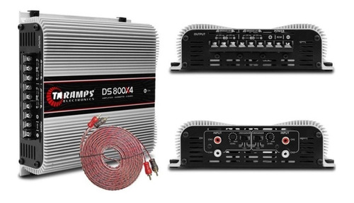 Módulo Amplificador Taramps Ds 800x4 2 Ohms + Cabo Rca 5m  