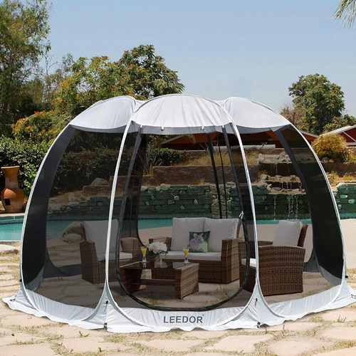 Leedor Gazebos Para Patios Pantalla Casa Sala 8-10 Personas 