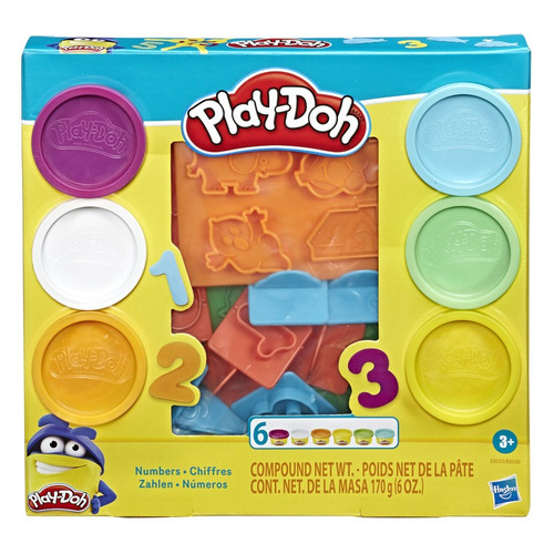 Set De Masas Play-doh Fundamentals - Números Y Figuras 3+