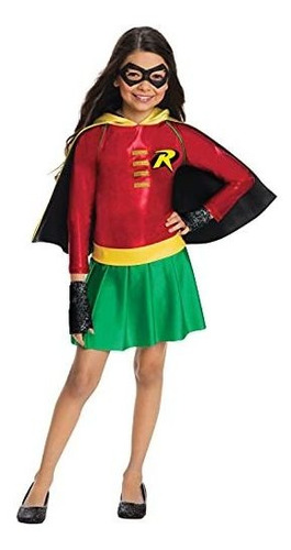 Disfraz De Rubie's Costume Girls Dc Comics Robin, Pequeño, M