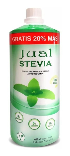 Stevia Liquida Jual Edulcorante Endulzante Sin Tacc X 600ml