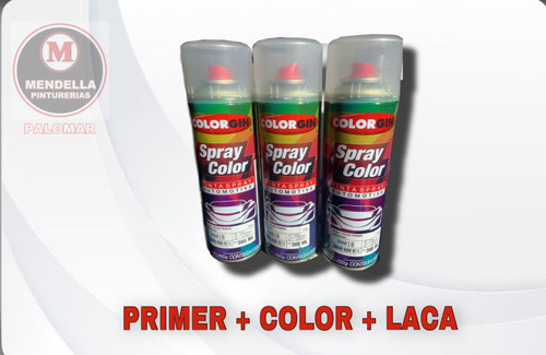 Pinturaa Aerosol Plata Bari 619/a + Laca + Primer Fiat 