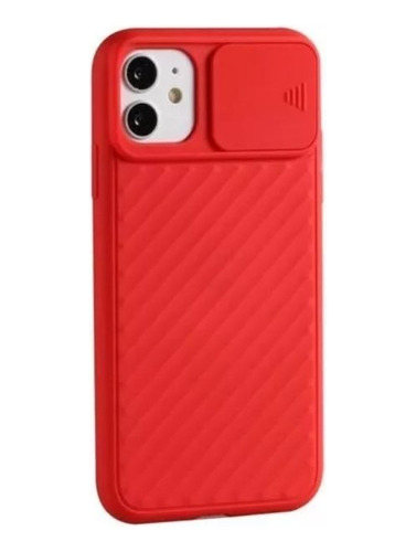 Carcasa Con Protector De Cámara Para iPhone 11 Pro Rojo
