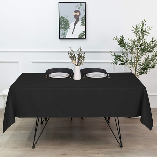 Mantel Rectangular Antimanchas Impermeable Negro 220 X 140 Cm Mesa Aura Zeus Colores Genero Redondo Negro Fiesta Cumpleaños Evento Tela Diseño Algodón Lino