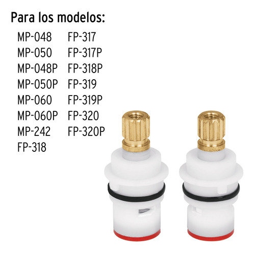 Juego 2 Cartuchos P/mezcladoras Plásticas, Basic 49417