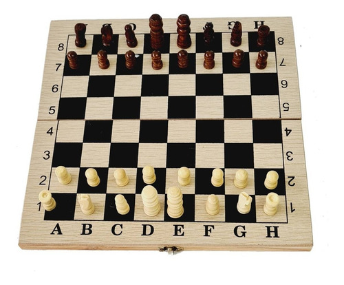 Imagen 9 de 10 de Juego De Mesa Ajedrez Damas Backgammon Madera 3 En 1 Viaje