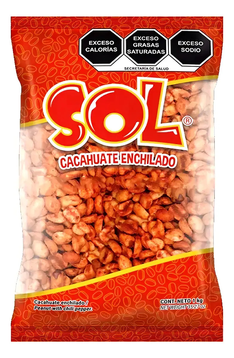 Cacahuate Enchilado Botanas Sol 1 Kg