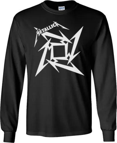 Camiseta metallica manga larga sales