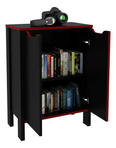 Mueble Armario Linea Gamer Negro/rojo Me4164.0001