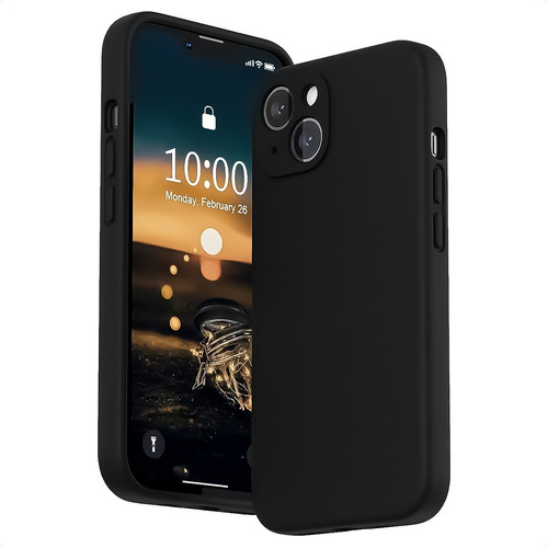 Case Funda Silicona Rígida iPhone 14 Plus Negro - Otec