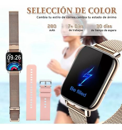 Smartwatch Mujer Reloj Inteligente Reloj Impermeable