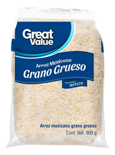 Arroz Great Value Mexicano Grano Grueso 900 G
