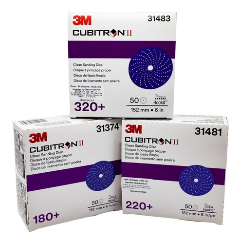 Kit Lijas 3m Disco Cubitron Ii 180+(5pz),220+(5pz),320+(5pz)