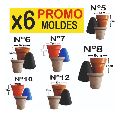 X6 Moldes 3d P/hacer Maceta Cemento O Yeso Velas Souvenirs!!
