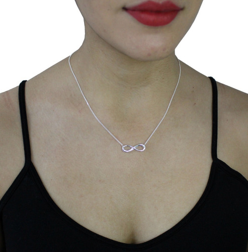 Imagen 6 de 10 de Collar Dije De Infinito De Plata 925 Mujer Agálea Joyería