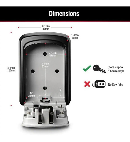 Master Lock Caja Para Llaves A Pared Con Combinación
