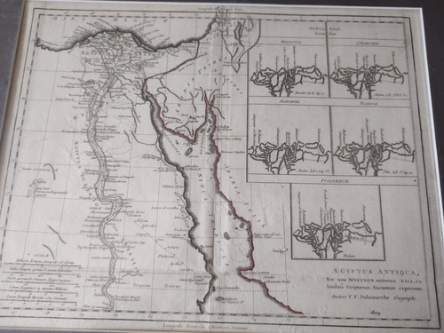Mapa Antiguo Egipto Por C.f. Delamarche 1809