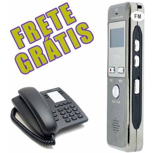 Artigos Espionagem Gravador De Voz Telefone Fixo Digital Bd2