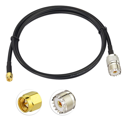 Superbat Cable Uhf Sma A So239 De 3 Pies, Sma Macho A Pl259