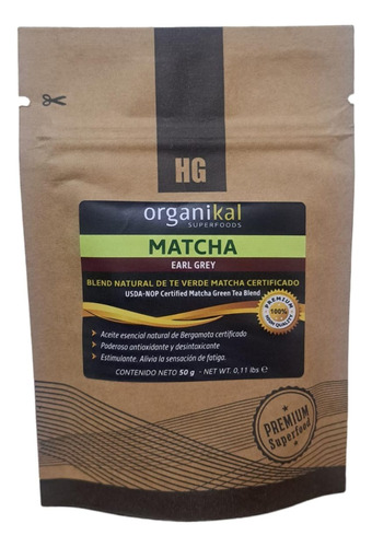 Organikal-superfoods Matcha Earl Grey 50gr