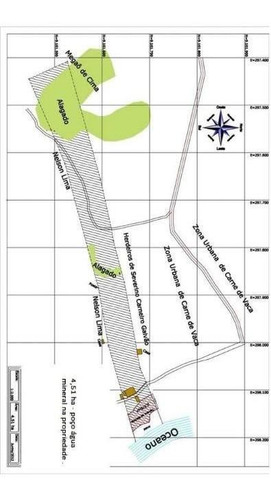 Imagem 3 de 8 de Sítio À Beira Mar Em Carne De Vaca Com 45100m² - 4,51 Hectares Por R$ 1.300.000 - Carne De Vaca - Goiana/pe - Te0016