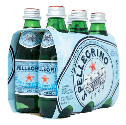 6x Água Mineral Italiana San Pellegrino 250ml