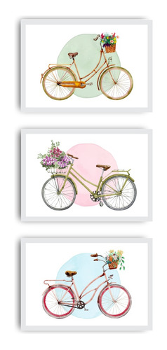 Cuadro Decorativo Diseño Bicicletas Vintage Decoracion Color