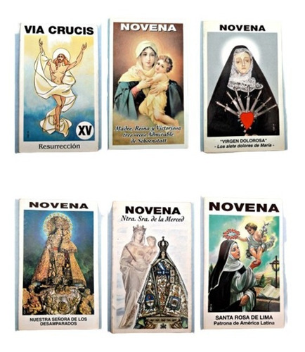 Novena Santoral Papel 10x6 Cm. - Lote 10 Unidades A Elección
